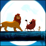 Simba, Timón y Pumba - GIF, 150x150 pixels, 11.2 KB