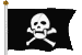 Bandera pirata - GIF, 75x50 pixels, 6.7 KB