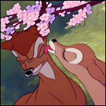 Bambi y Faline - GIF, 150x150 pixels, 17 KB