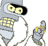 Bender derrochando riquezas - GIF, 70x67 pixels, 1.8 KB