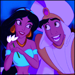Aladdín y Jasmine - GIF, 150x150 pixels, 14.2 KB