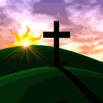 Cruz y sol - GIF, 150x150 pixels, 12 KB