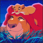 Simba y Mufasa - GIF, 150x150 pixels, 16.3 KB