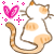 cat love - GIF, 50x50 pixels, 4 KB